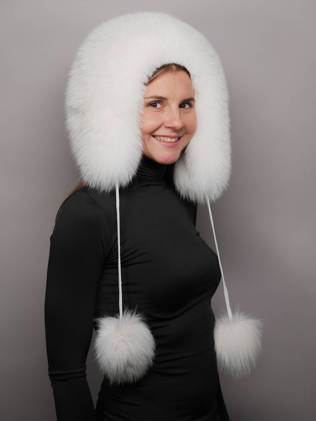 Woman Winter Fur Hat White Polar Fur Hat Luxury Woman Hat Etsy