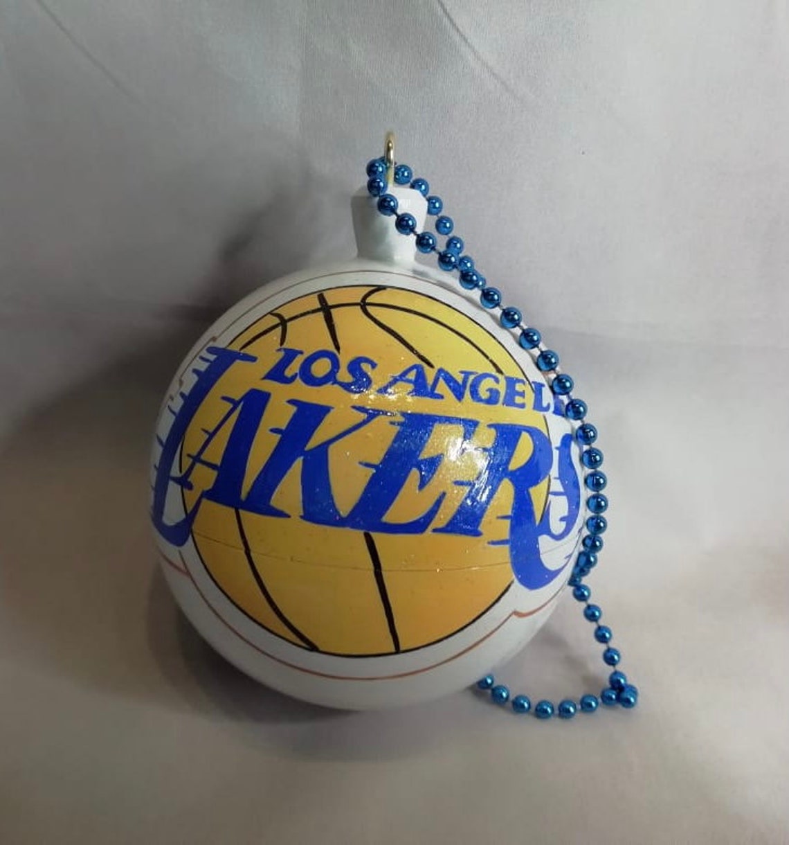 3.7 Wooden Christmas Ornament Los Angeles Lakers Hand  Etsy