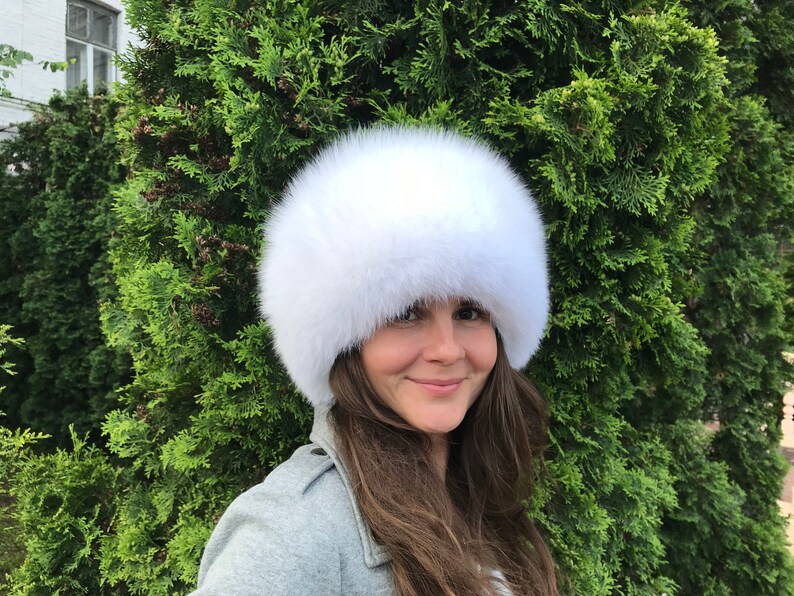 Woman Winter Fur Hat White Fur Hat Luxury Woman Hat Winter Hat Etsy
