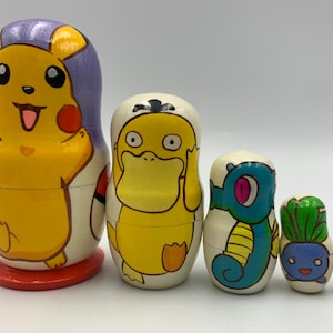 Hergestellt in Deutschland! Nesting Doll Cartoon 4.3in, handgemachte Nesting Doll, handbemalt, Sammlerstück, Geschenk, lustiges Geschenk, Geschenk für Kind Spielzeug