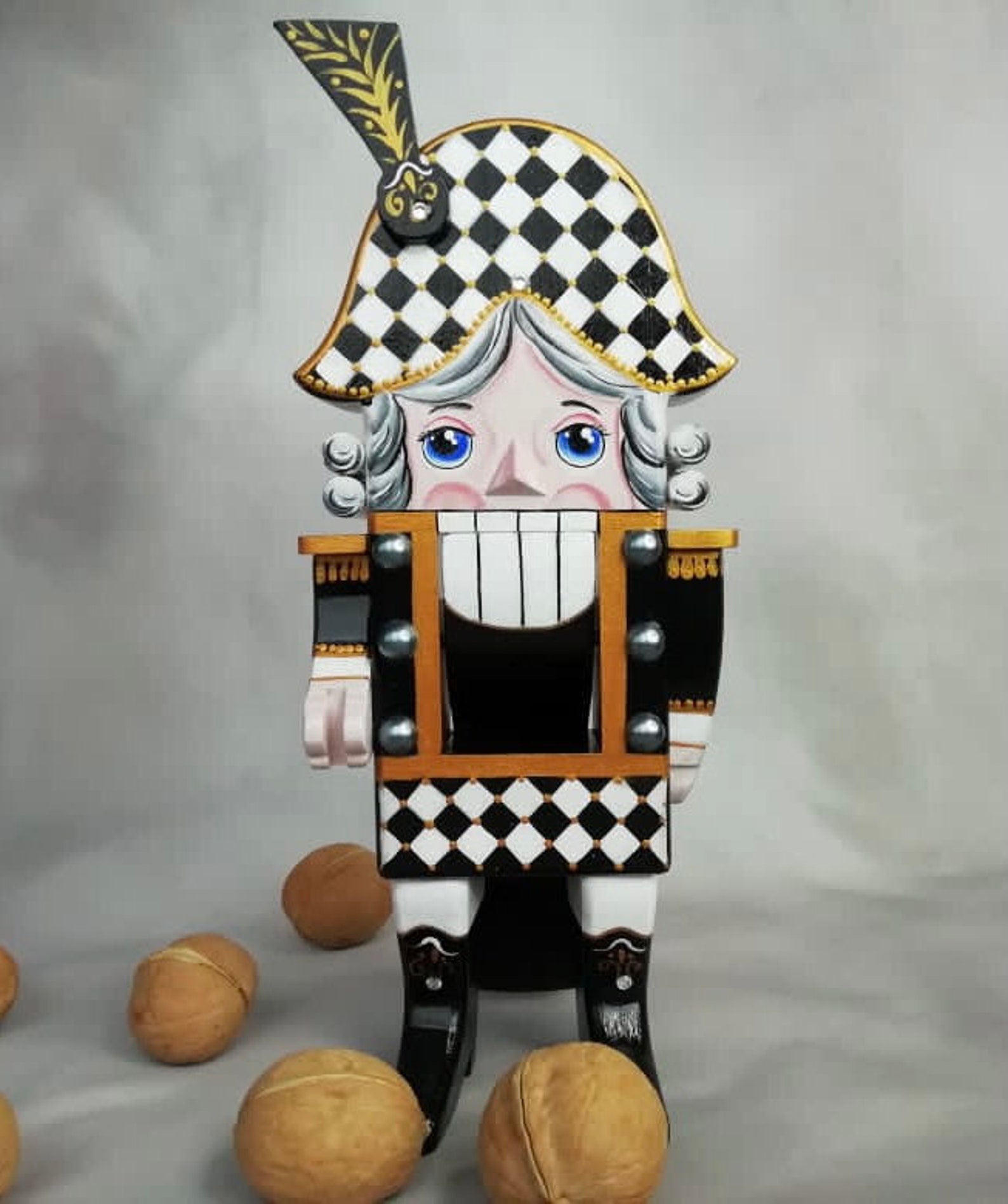 9.6 Exclusive Wooden Nutcracker With Sword Figurine Etsy