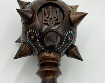 MADE IN UKRAINE Carved  Souvenir Mace  /  Ukrainian  Carved  Mace/ Hand Made /Original Ukrainian Souvenir