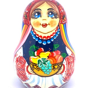 Made in Ukraine 5.5&quot;  Roly Poly PISANKA DOLL  ,Hand Made, EASTER Gift  Unique Gift For BabY