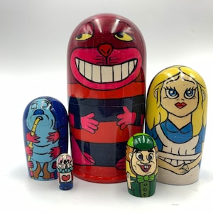 HECHO EN UCRANIA Cartoon Nesting Doll Cartoon Painted Hand Matryoshka Doll Funny Gifts Kids Room Decorat Kids Gift Juguetes de madera para los niños