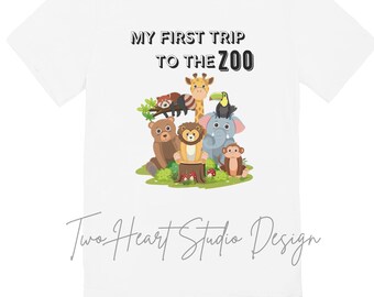 Camiseta infantil combinando para passeio no zoológico: camisetas infantis (download em SVG, PNG e JPG) - lembrança da primeira viagem ao zoológico