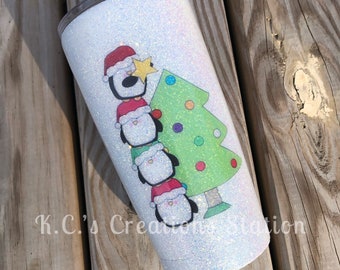 Be merry and bright glittered christmas tumbler, glitter tumbler, christmas tumbler, funny glitter tumbler, stainless steel tumbler, funny