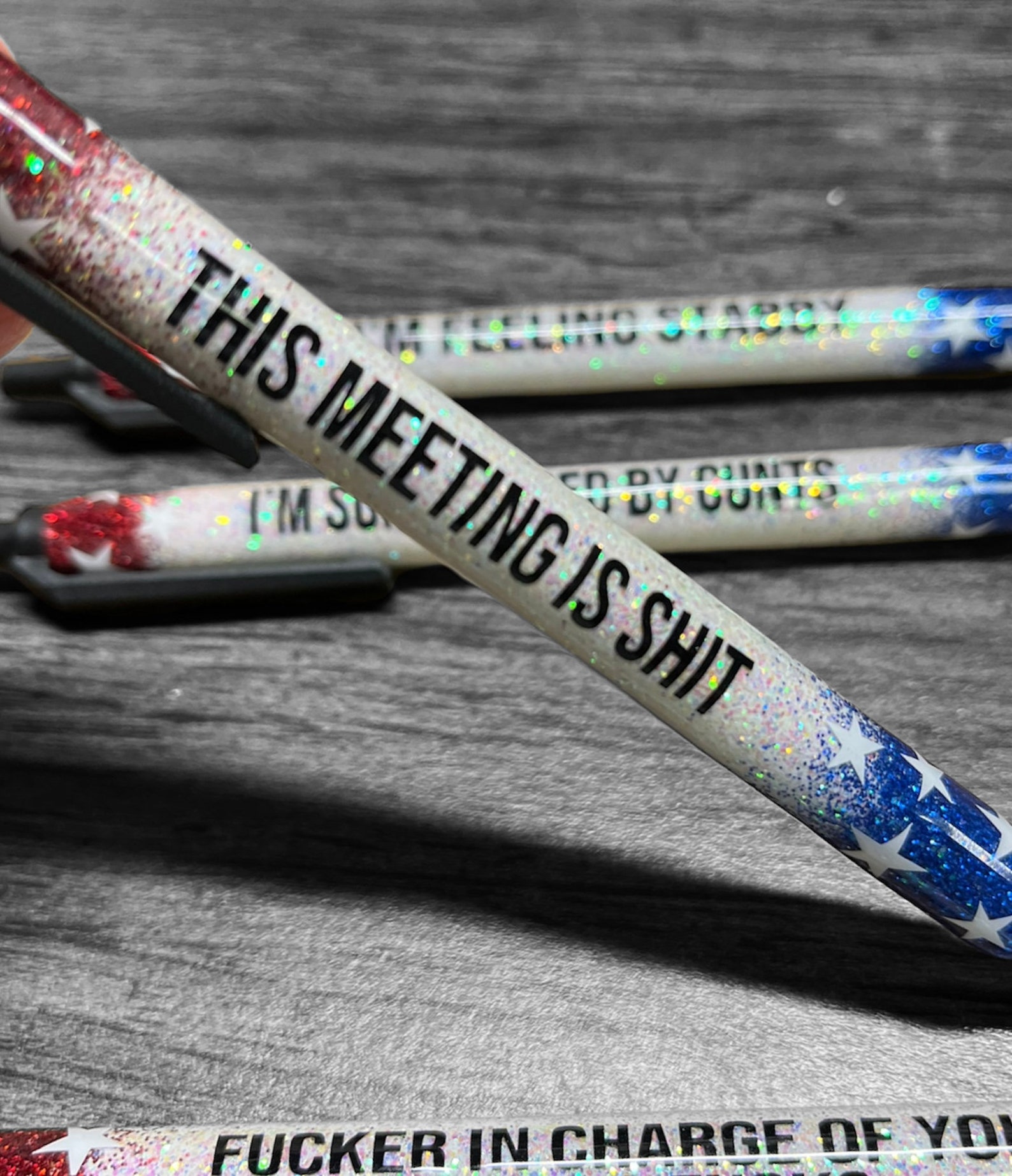 Glitter Pens Funny Saying Pens Patriotic Funny Pens Gag Etsy