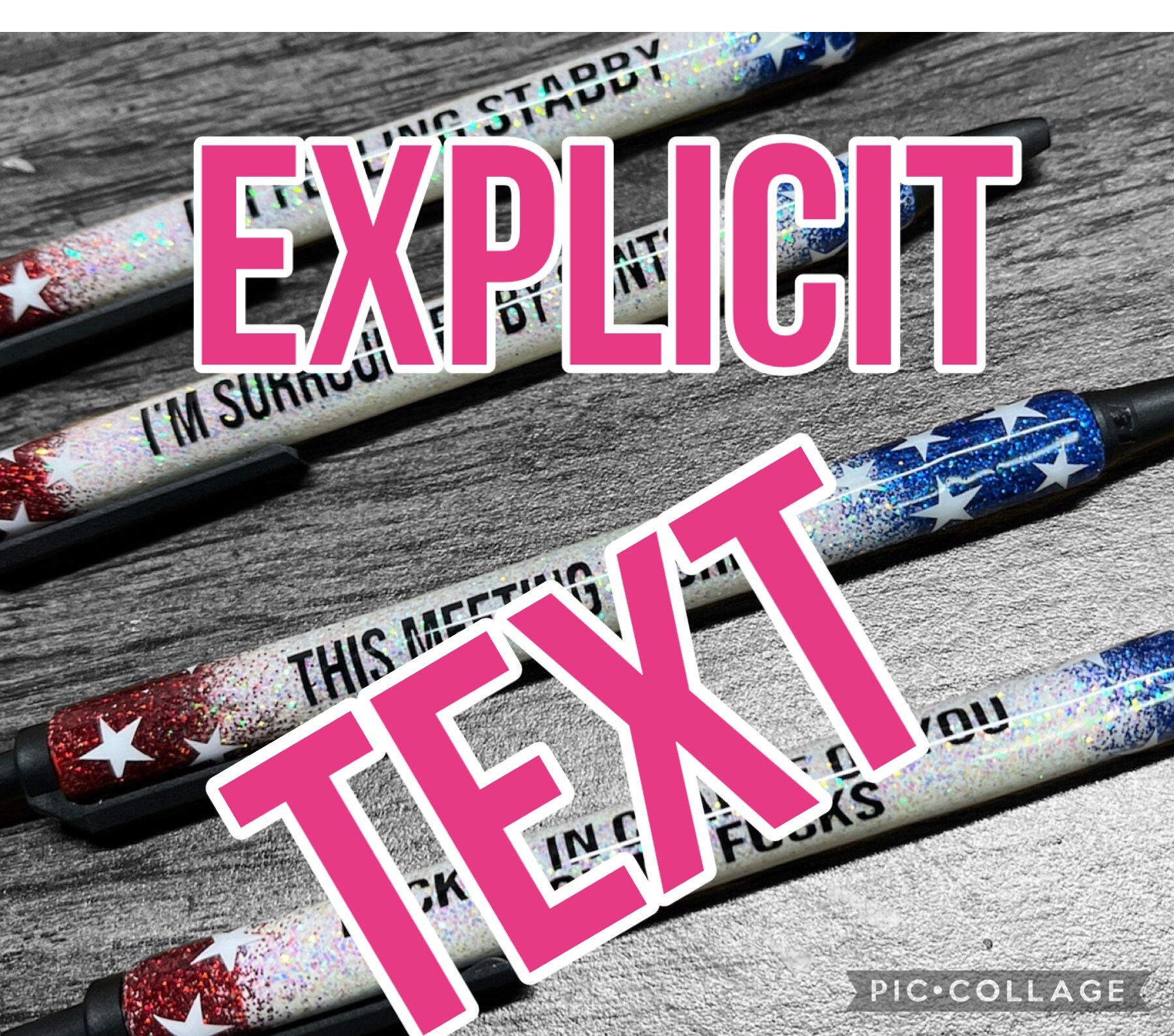  Jxueych 4Pcs Cute Pens Glitter Pen with Funny Sayings
