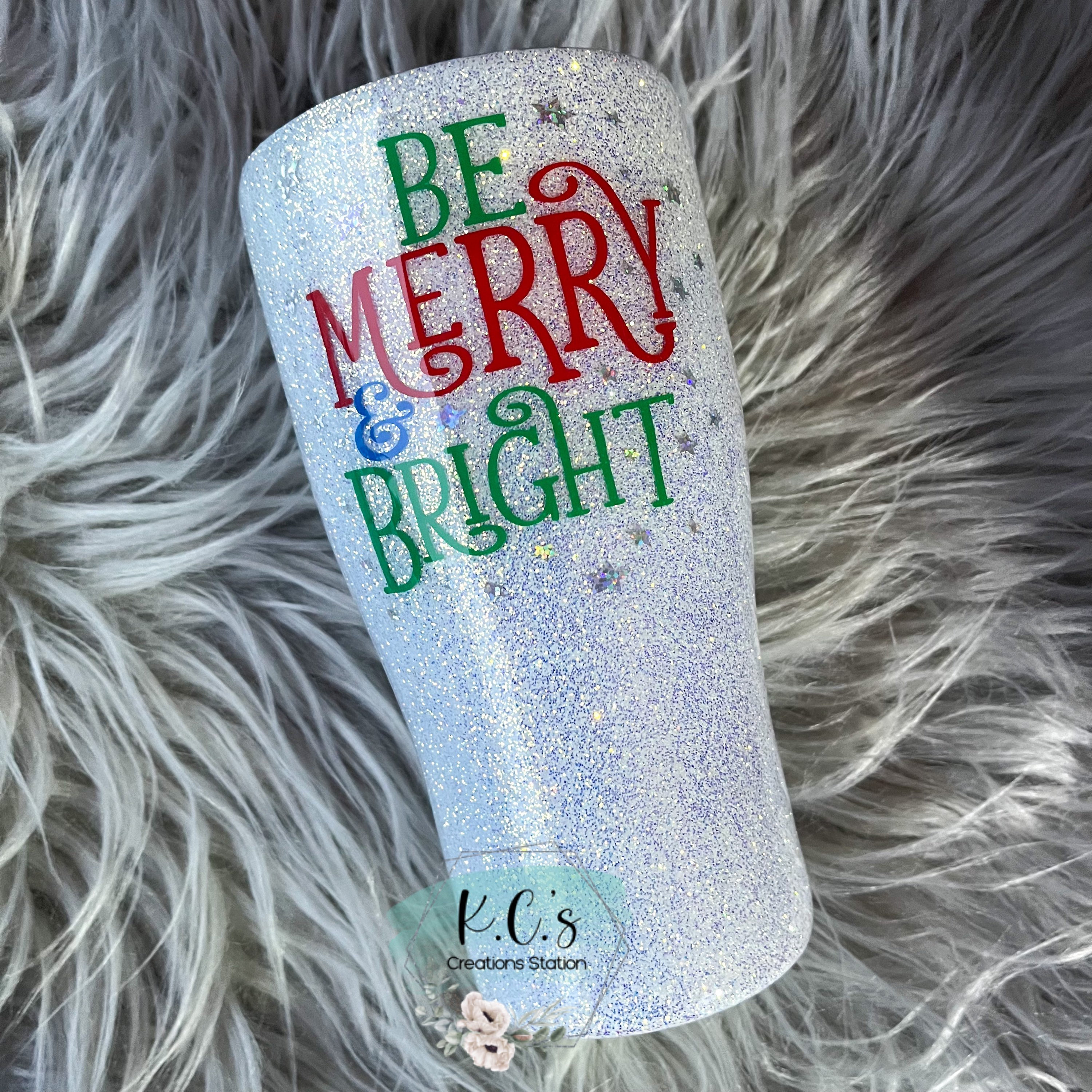 Custom Christmas Tumbler - Eat Drink & Be Merry - Great Gift! – Sunny Box