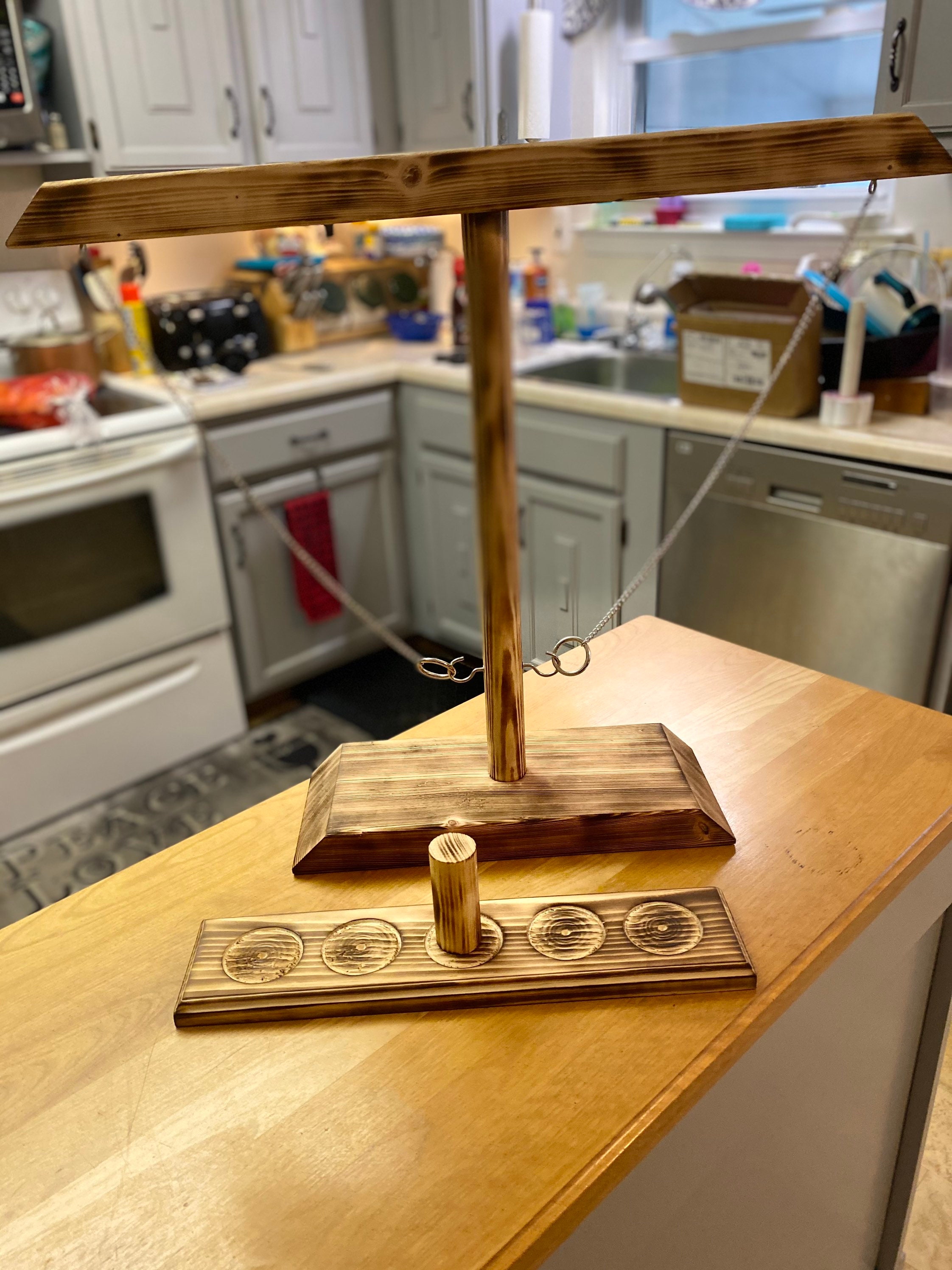 Ring Toss Game Table Top Ring Toss Game Handmade Rig Toss Etsy