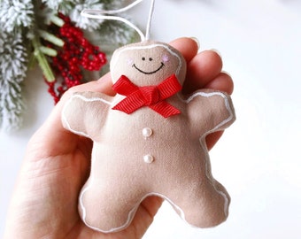 Gingerbread man Christmas ornaments Christmas decorations Christmas tree decorations Textile Christmas Bauble