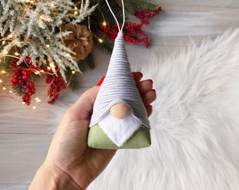 Gnome Ornament Christmas present Christmas tree decorations Textile Christmas Bauble Secret santa gift