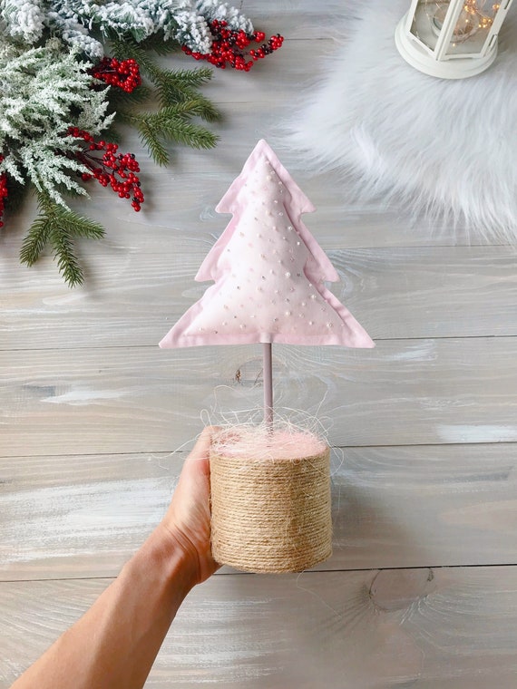 12 Arcs En Velours Rose Pour Sapin De Noël - 5x10 Pouces - Ornements