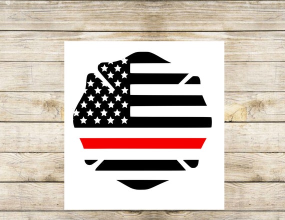 Firefighter Thin Red Line Axe Flag Fire Car Window Decal Laptop Vinyl Sticker