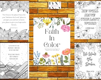 Inspirational Coloring Book: 40 Mental Health Pages (Digital Download)