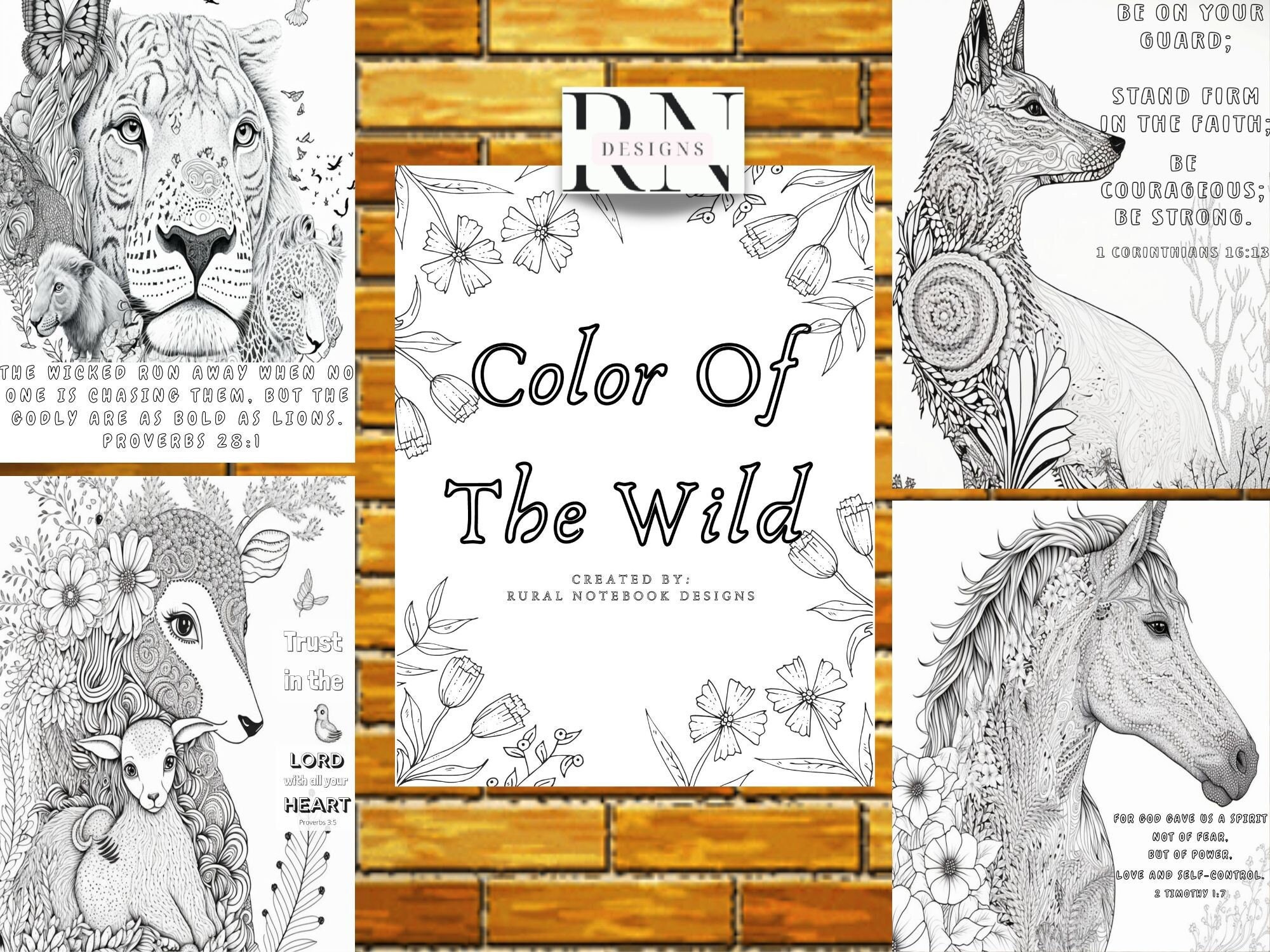 Animal Coloring Pages: 20 Quote Animals Adult Coloring Book by Rual ...