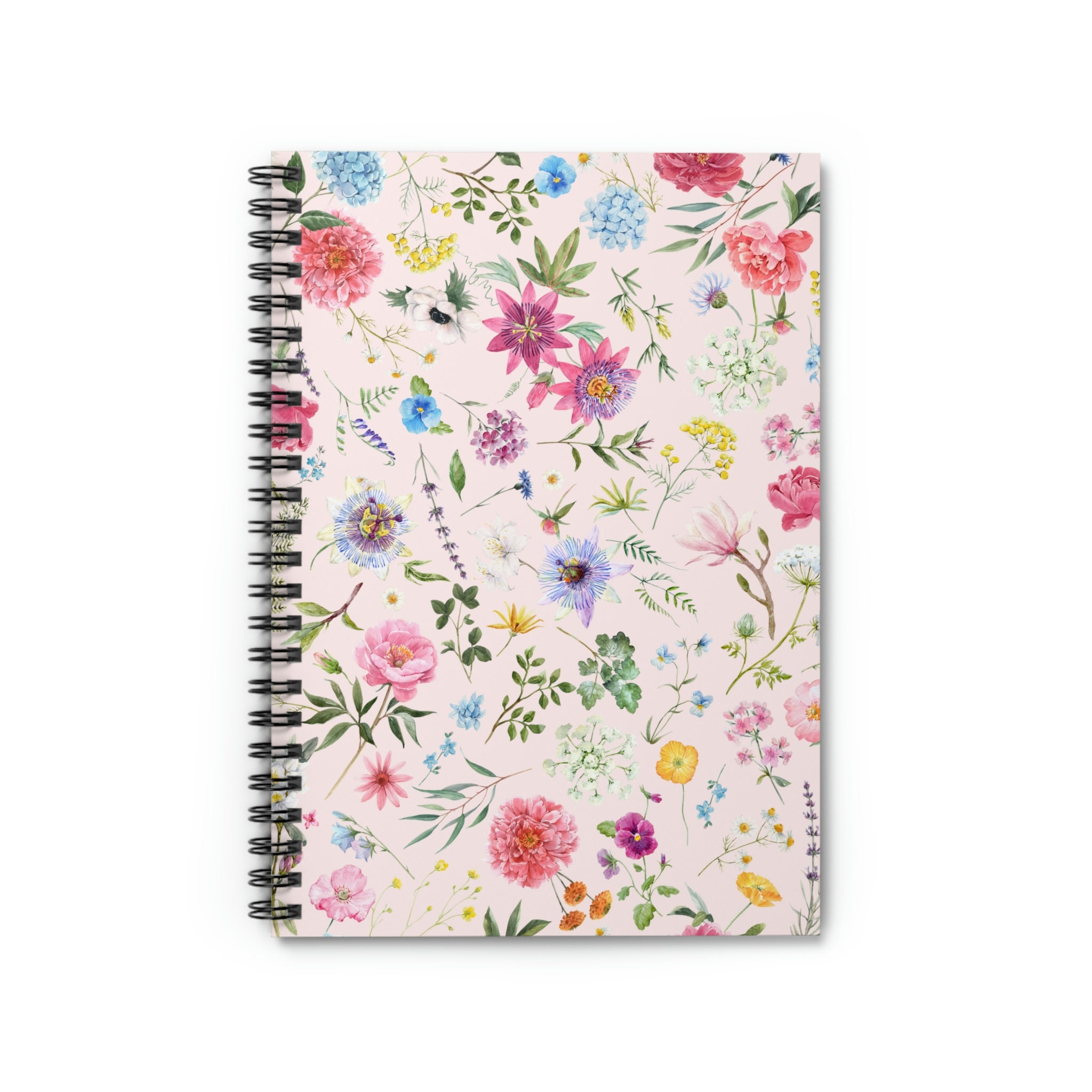 Spiral Notebook | Flowers Journal | School Notes - Etsy