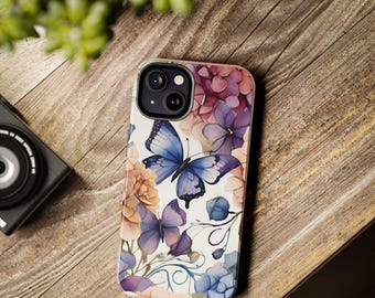 Etui na telefon z motywem motyla: Ochronny dodatek sprężynowy
