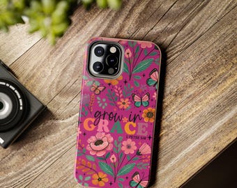 Etui na telefon z motywem motyla: wzór Grow in Grace