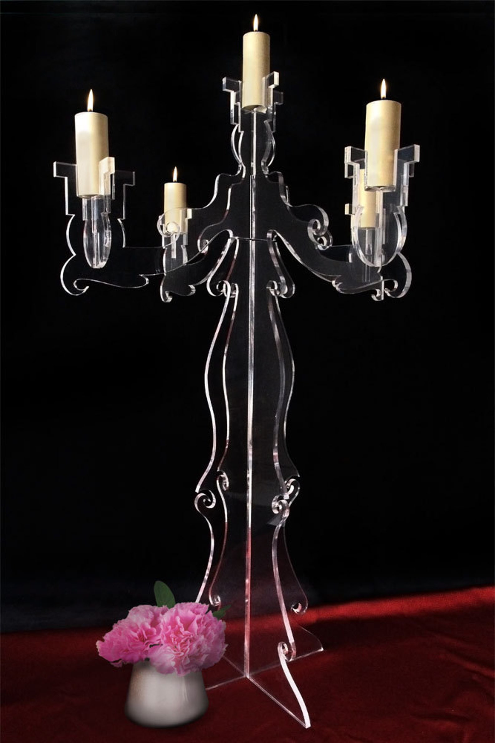 Acrylic Event Candelabra Candle Holder Event Decor Holiday Etsy