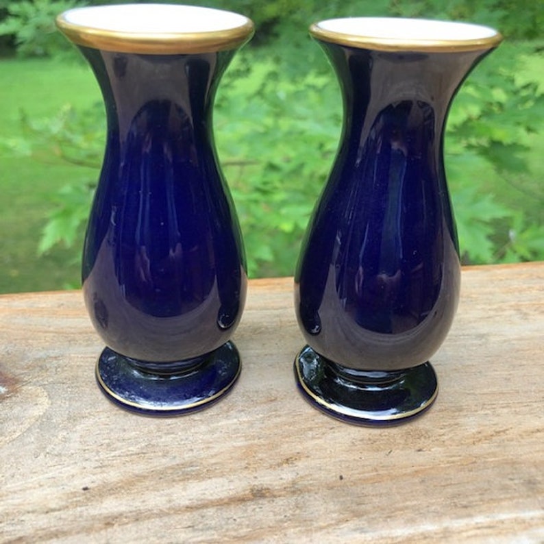 Ubelacker Echt Kobalt VasesSmall Ubelacker Bud Vases