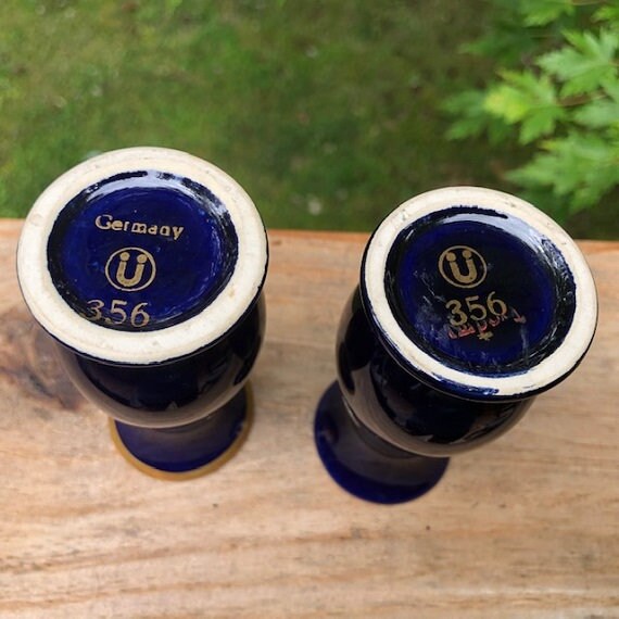 Ubelacker Echt Kobalt VasesSmall Ubelacker Bud Vases