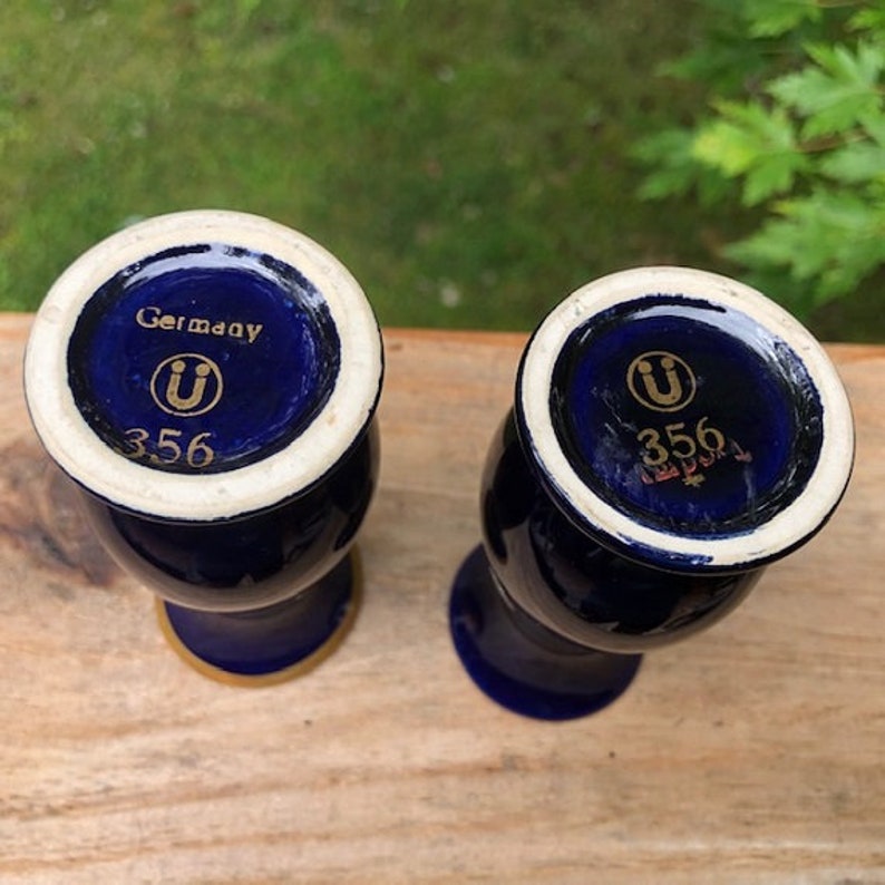 Ubelacker Echt Kobalt VasesSmall Ubelacker Bud Vases