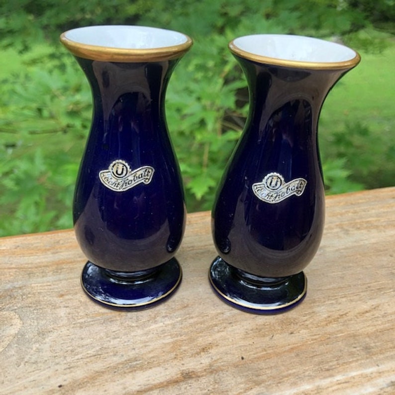 Ubelacker Echt Kobalt VasesSmall Ubelacker Bud Vases