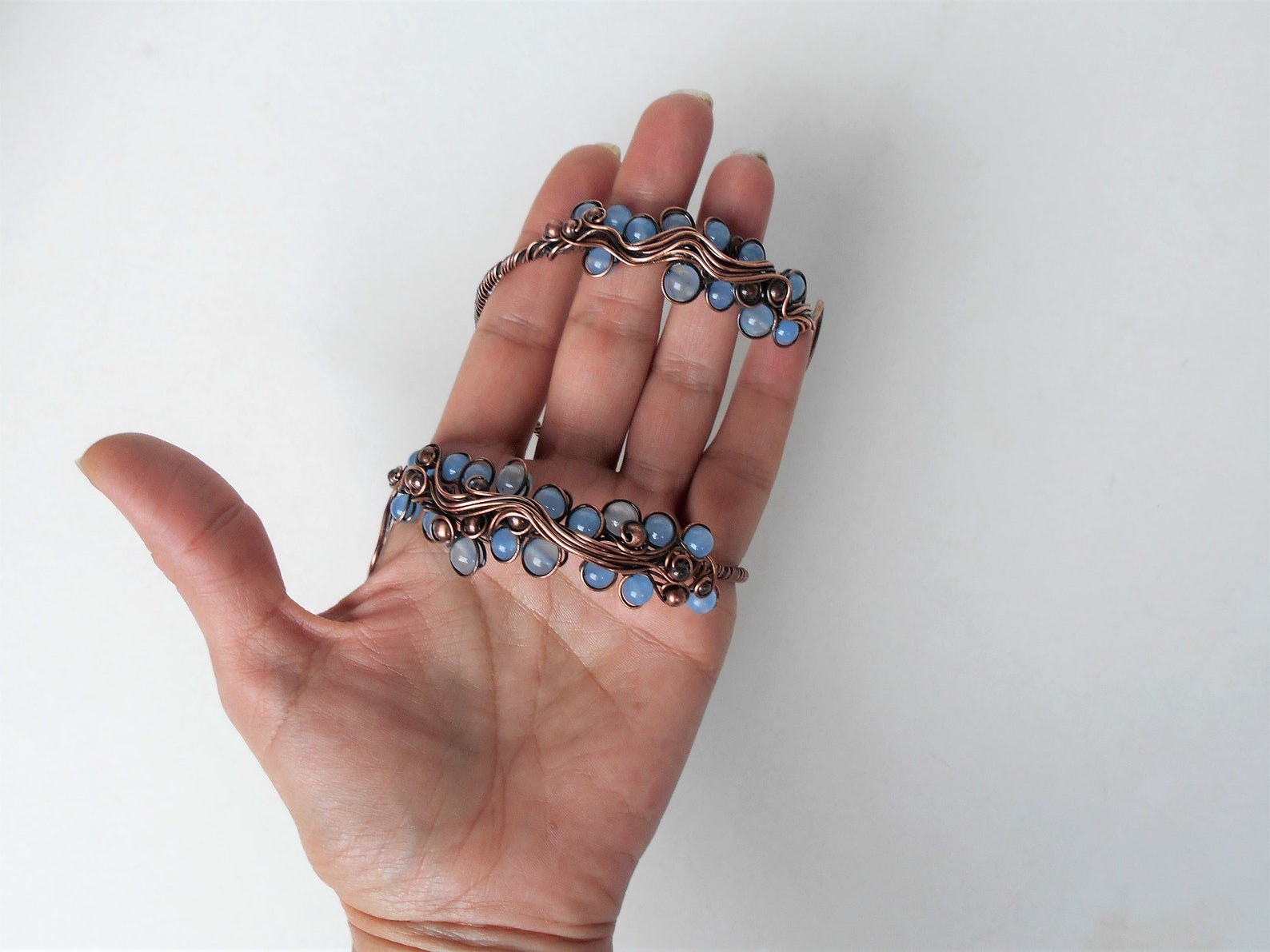 Blue Arm Cuff Bracelet Arm Cuff Bracelet Upper Arm Cuff Armlet Etsy