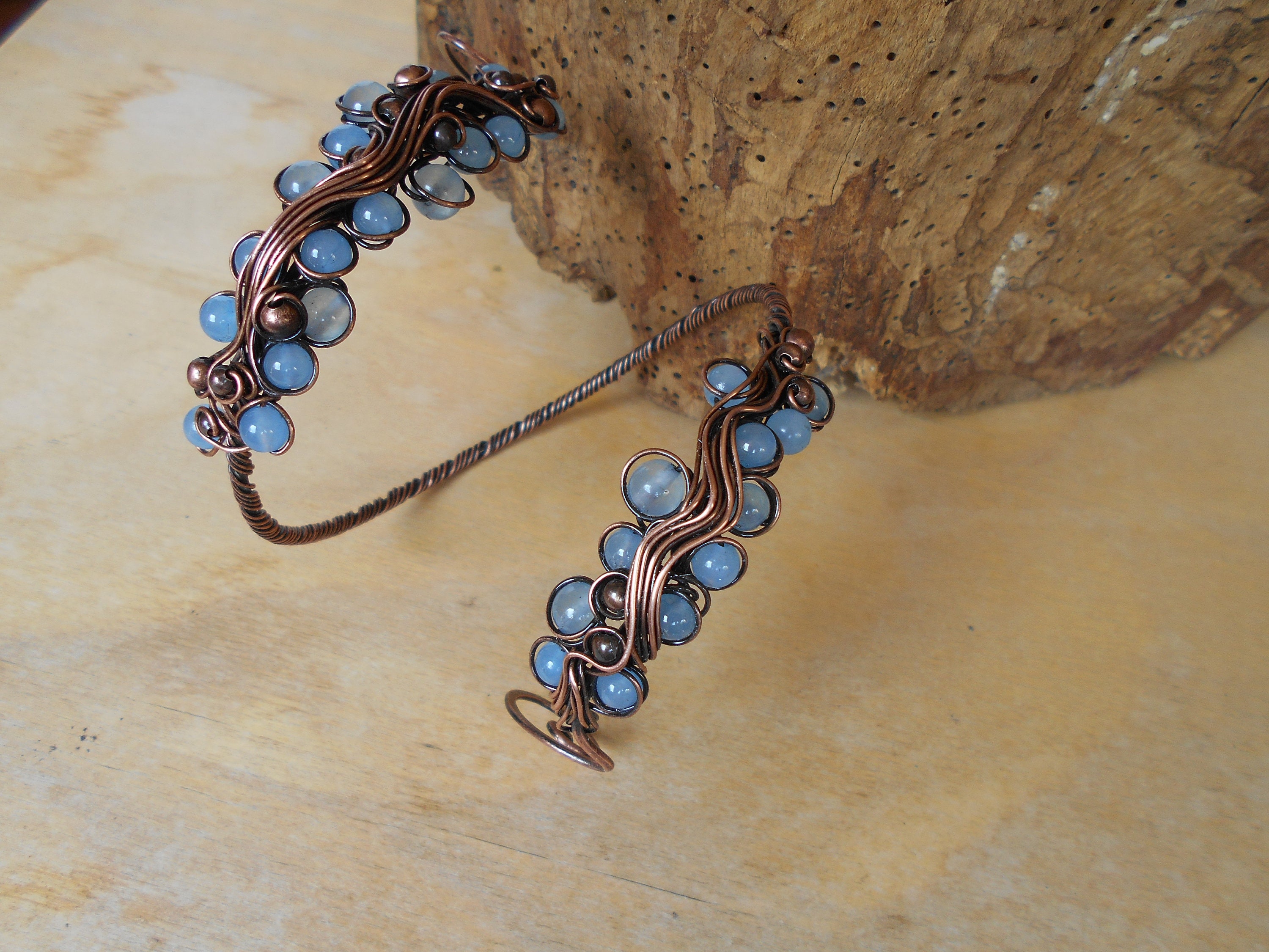 Blue Arm Cuff Bracelet Arm Cuff Bracelet Upper Arm Cuff Armlet Etsy