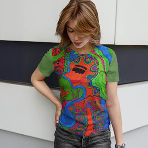 Psychedelic Art T-Shirt: 70s Retro Trippy Groovy Face Tee