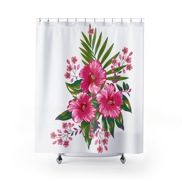 Hibiscus Shower Curtain Etsy