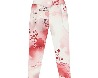 o Flare Leggings with pockets Unleash Your Inner Wildflower  Sustainable Leggings with Bold Botanical Bliss!