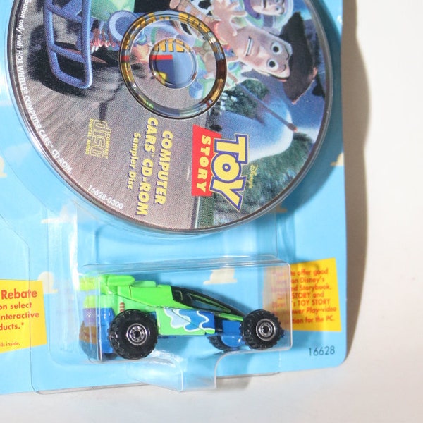 Hot Wheels Disney Toy Story Computer Car 1996 CD Rom Disney 1996 Toy Story Movie Vintage 1990s Woody Buzz Lightyear