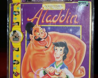 Aladdin Cassette (1993) Movie Tape Book Music Original Watch Disney Jafar Original 1990s Disney Abu Magic Carpet Jasmine Genie Agrabah