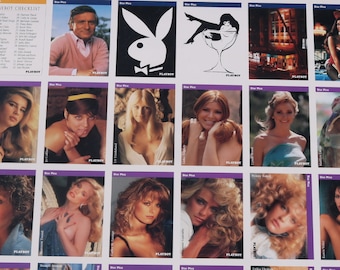 e PLAYBOY Star Pics (1992) Uncut Sheet 72 Cards Hugh Hefner Candy Loving Magazine Photos