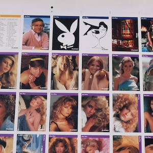e PLAYBOY Star Pics (1992) Uncut Sheet 72 Cards Hugh Hefner Candy Loving Magazine Foto