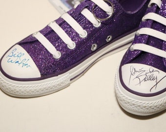 Bill Walton and John Salley AUTOGRAPHS on Converse Sneakers Shoes Basketball NBA Champions in the 1980s 1990s