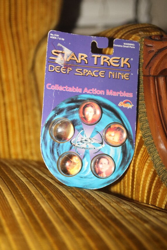 STAR TREK DEEP SPACE NINE SCI FI ACTION MARBLES SET/5 IN PACKAGE 1992 