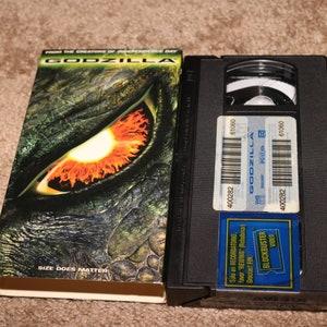 GODZILLA 1998 Movie VHS Matthew Broderick Jean Reno Maria Pitillo Come with Me Sean Combs and Jimmy Page image 1