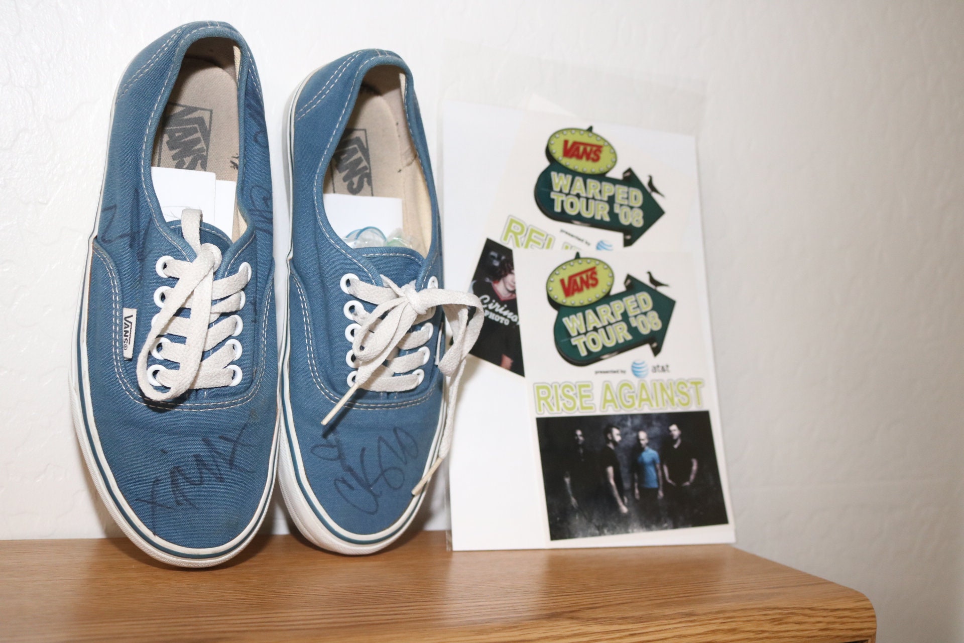 VANS AUTOGRAPHS on Sneakers Signed by Rise Against Relient K - Etsy