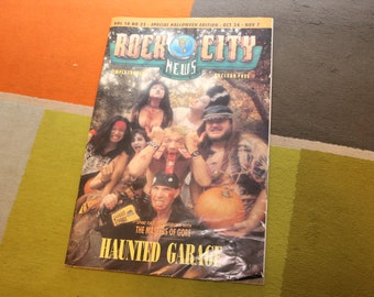 Haunted Garage (1992) Rock City News Magazine Vintage 1990s Horror Punk Heavy Metal Band Dukey Flyswatter