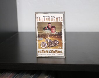 Delinquents (1995) Cassette "Outta Control" Bay Area Yay Hyphy Gangsta 90's Rap Hip Hop 1990s Tape