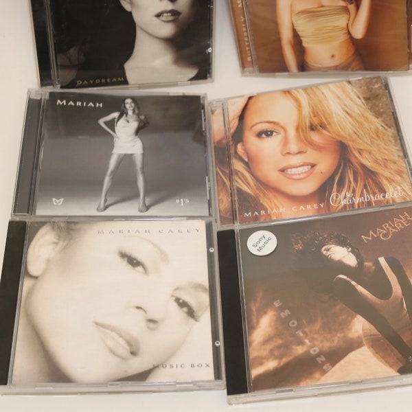 Mariah Carey CD Collection 1990s 6X Compact Discs Tape Dance Music Pop Hip Hop Rap Soul R&B Music Television Mariah's World