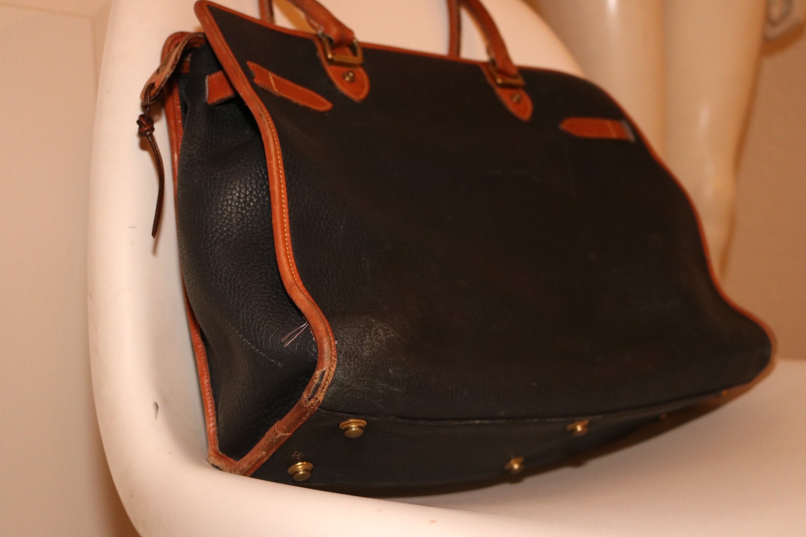 Dooney & Bourke BRIEFCASE 1980s-1990s Laptop Bag PURSE Vintage 90s ...