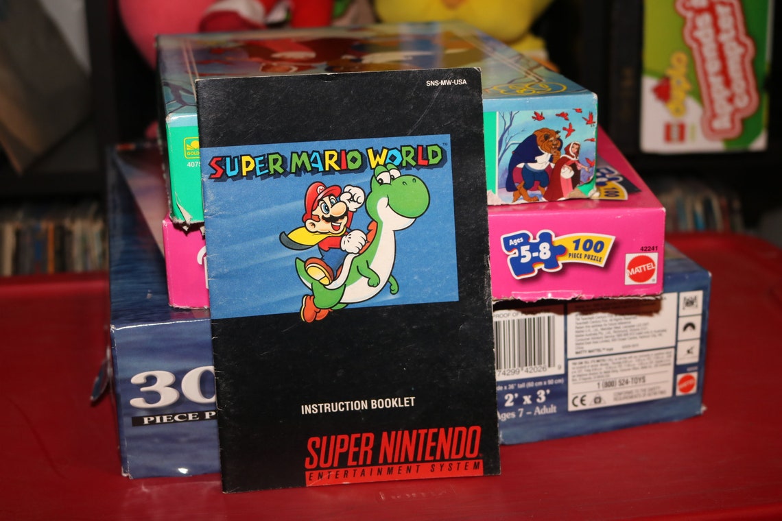 Instruction Booklet for the Super Mario World SNES Nintendo Instruction
