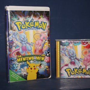 POKEMON (1999) CD Soundtrack and VHS The First Movie Lot Pikachu Vintage 90s