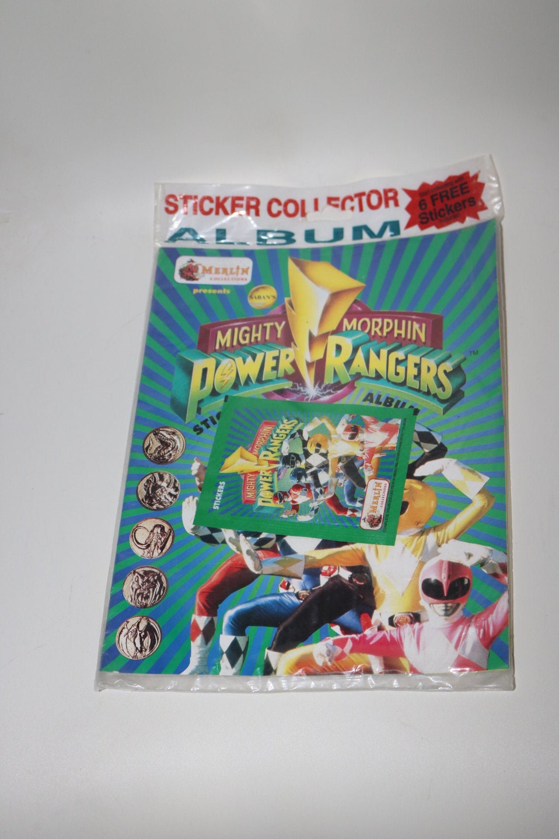 Power Rangers 1994 Mighty Morphin Unused Sticker Book Wrap Etsy