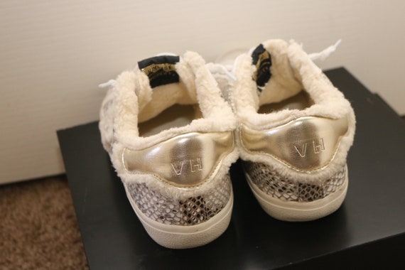 VH Sneakers Femmes Taille 7 2000 Faux Snakeskin Shearling Sheepskin Shoes Kicks Etsy France