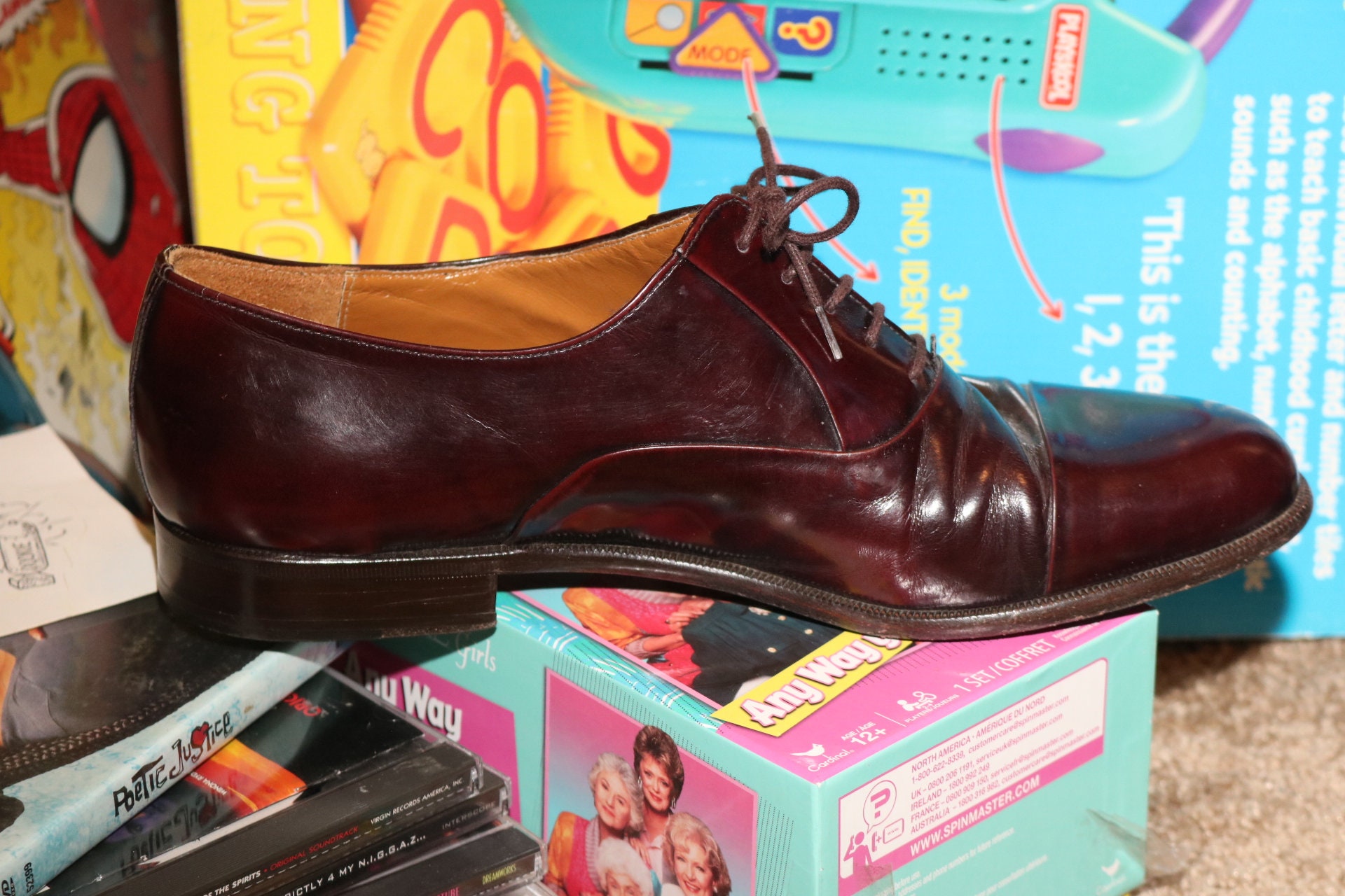 Vtg Mario Bruni Men\'s Jets Brown Leather Oxfords Dress Shoes Made in Italy Sz 11 Mario Bruni Shoes In Men main image 2